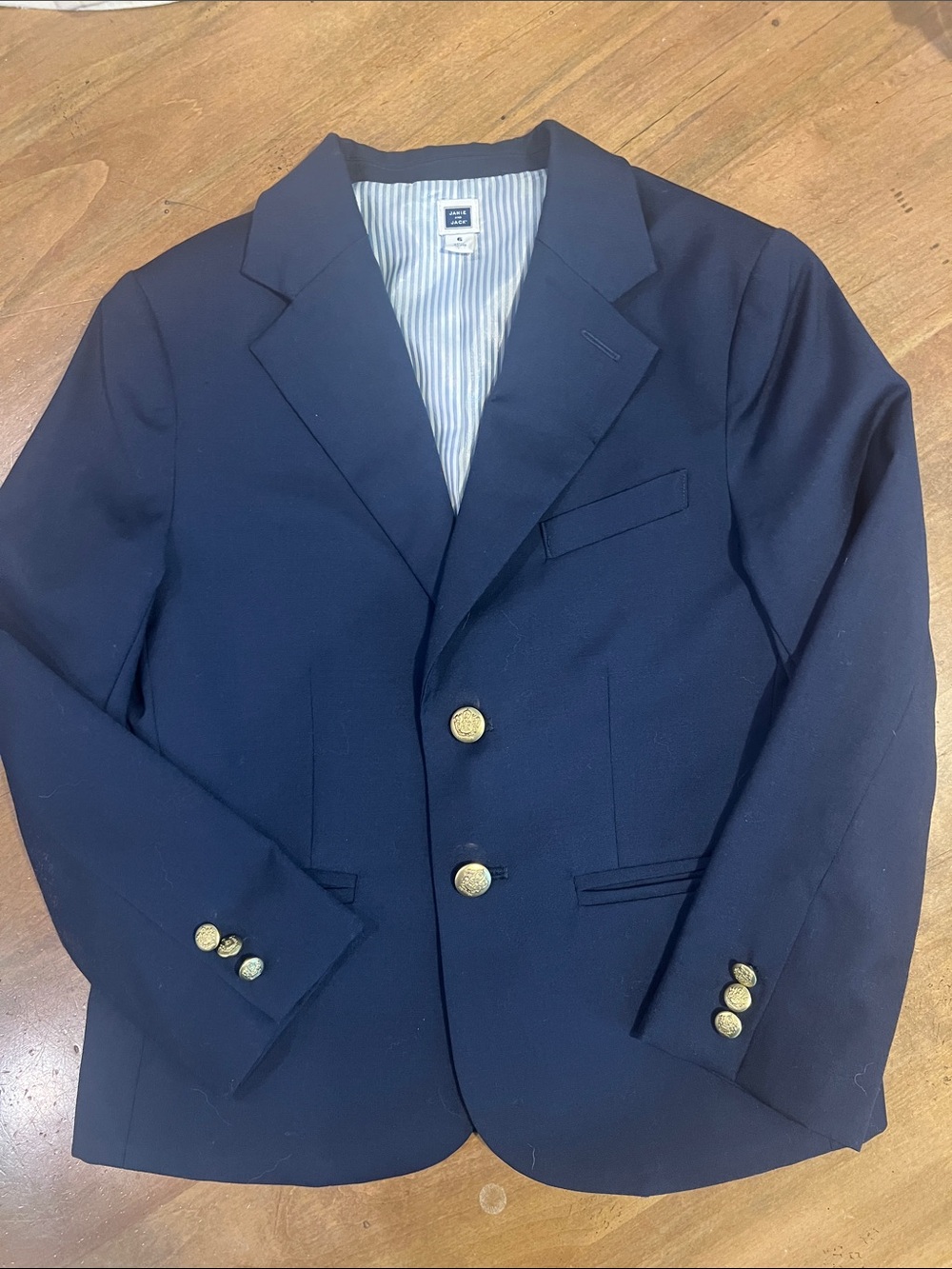 Janie and Jack Navy Blazer with Gold Buttons